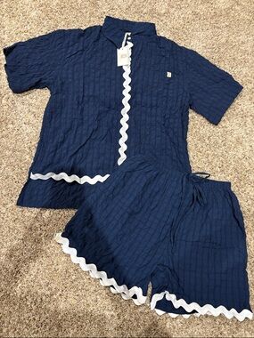 Simply Southern Navy and White Two-Piece Set